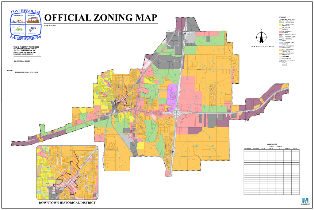 Batesville Zoning Map APRIL 2024